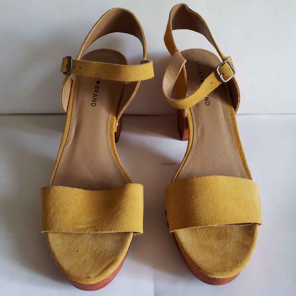 Lucky Brand Clogs Size 12 Gold Suede
